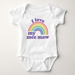 I Liebe My Mew Maw - Niedlicher Regenbogen Baby Strampler