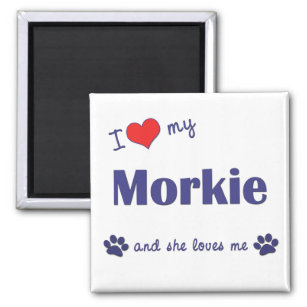 I Liebe My Morkie (Weiblicher Hund) Magnet