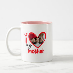 I Liebe My Mother Foto Gift Classic Tasse, 11 oz C Zweifarbige Tasse