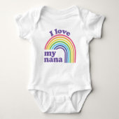 I Liebe My Nana - Niedlicher Regenbogen Baby Strampler (Vorderseite)
