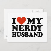 I Liebe My Nerdy Husband Postkarte (Vorne/Hinten)