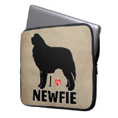 I Liebe my Newfundland Dog Breed Laptopschutzhülle (Vorderseite Links)