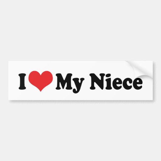 I Liebe My Niece Autoaufkleber (Vorne)