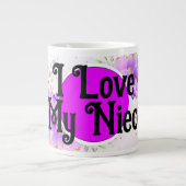 I Liebe My Niece Lavendel Orchids Cup personalisie Jumbo-Tasse (Vorderseite)