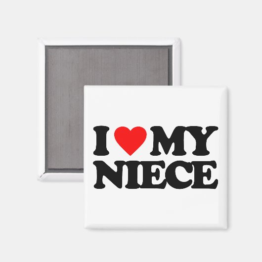 I LIEBE MY NIECE MAGNET (Vorderseite/Rückseite)