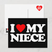 I LIEBE MY NIECE POSTKARTE (Vorne/Hinten)
