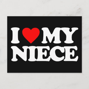 I LIEBE MY NIECE POSTKARTE