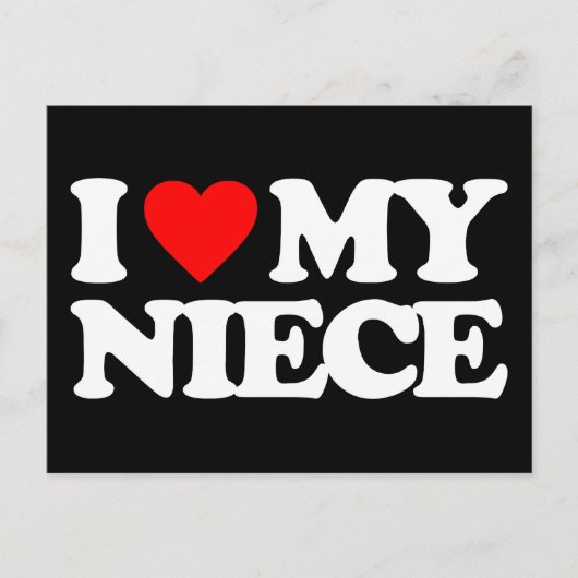I LIEBE MY NIECE POSTKARTE (Vorderseite)