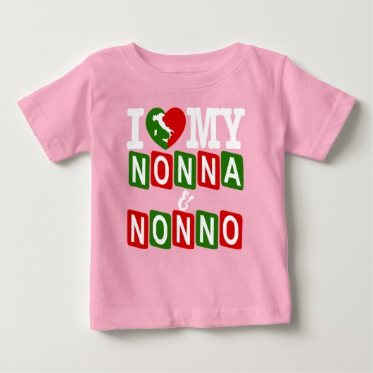 I Liebe My Nonna & Nonno Baby T - Shirt (Vorderseite)