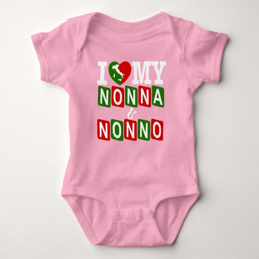 I Liebe My Nonna & Nonno Baby T - Shirt (Vorderseite)