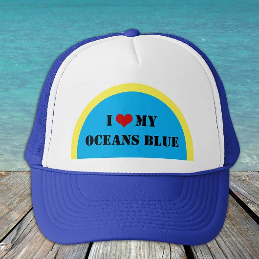I Liebe My Oceans Blue - Planet Trucker Hat Truckerkappe