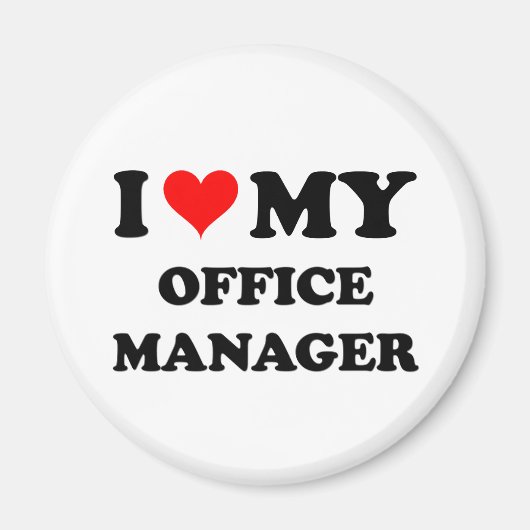 I Liebe My Office Manager Magnet (Vorne)