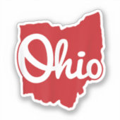 I Liebe My Ohio Zuhause Script Ohio Aufkleber (Vorderseite)
