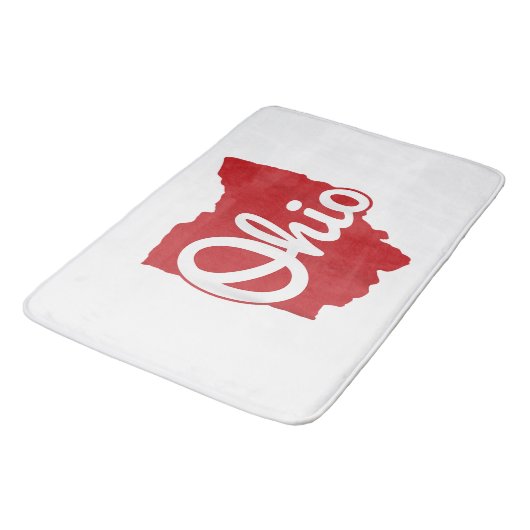 I Liebe My Ohio Zuhause Script Ohio Badematte (Schrägansicht)