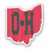 I Liebe My Ohio Zuhause Script Ohio Buckeye Staat Aufkleber (Vorderseite)