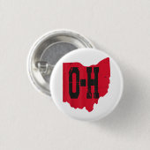 I Liebe My Ohio Zuhause Script Ohio Buckeye Staat Button (Vorne & Hinten)