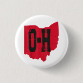 I Liebe My Ohio Zuhause Script Ohio Buckeye Staat Button (Vorderseite)