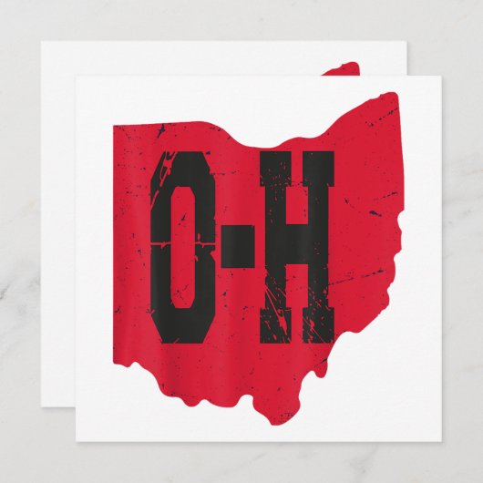 I Liebe My Ohio Zuhause Script Ohio Buckeye Staat Einladung (Vorne/Hinten)