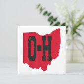 I Liebe My Ohio Zuhause Script Ohio Buckeye Staat Einladung (Stehend Vorderseite)