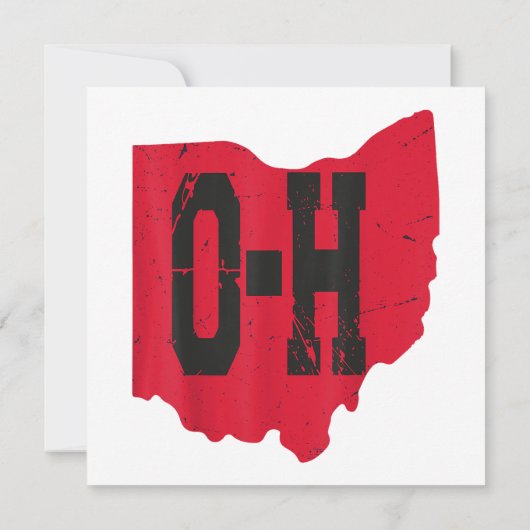 I Liebe My Ohio Zuhause Script Ohio Buckeye Staat Einladung (Rückseite)