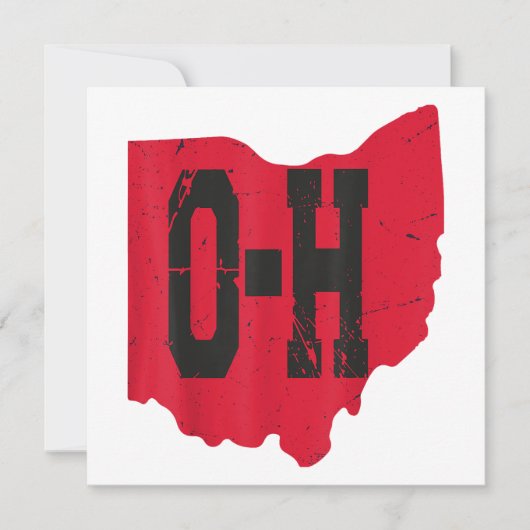 I Liebe My Ohio Zuhause Script Ohio Buckeye Staat Einladung (Vorderseite)