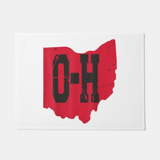 I Liebe My Ohio Zuhause Script Ohio Buckeye Staat Fußmatte (Vorderseite)