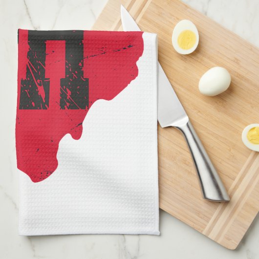 I Liebe My Ohio Zuhause Script Ohio Buckeye Staat Geschirrtuch (Viertel Falte)