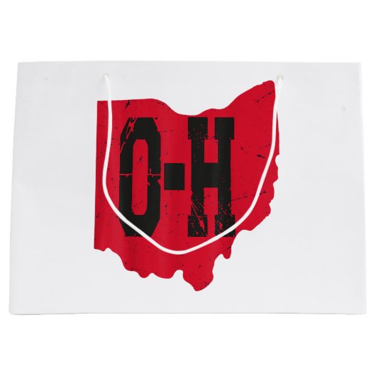 I Liebe My Ohio Zuhause Script Ohio Buckeye Staat Große Geschenktüte (Vorderseite)