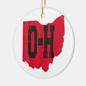 I Liebe My Ohio Zuhause Script Ohio Buckeye Staat Keramik Ornament (Links)