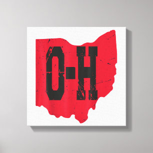 I Liebe My Ohio Zuhause Script Ohio Buckeye Staat Leinwanddruck