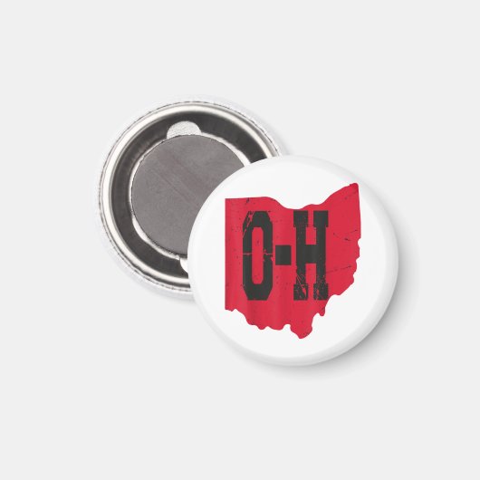 I Liebe My Ohio Zuhause Script Ohio Buckeye Staat Magnet (Vorderseite/Rückseite)