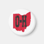 I Liebe My Ohio Zuhause Script Ohio Buckeye Staat Magnet (Vorne)