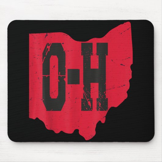 I Liebe My Ohio Zuhause Script Ohio Buckeye Staat Mousepad (Vorne)