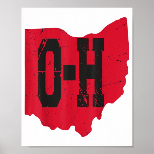 I Liebe My Ohio Zuhause Script Ohio Buckeye Staat Poster (Vorne)