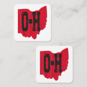 I Liebe My Ohio Zuhause Script Ohio Buckeye Staat Quadratische Visitenkarte (Vorne/Hinten)