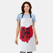 I Liebe My Ohio Zuhause Script Ohio Buckeye Staat Schürze (Getragen)