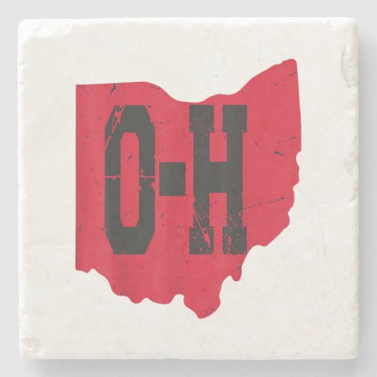 I Liebe My Ohio Zuhause Script Ohio Buckeye Staat Steinuntersetzer (Vorderseite)
