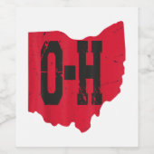 I Liebe My Ohio Zuhause Script Ohio Buckeye Staat Weinetikett (Einzelnes Label)