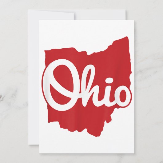I Liebe My Ohio Zuhause Script Ohio Einladung (Rückseite)
