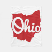 I Liebe My Ohio Zuhause Script Ohio Fleecedecke (Vorderseite)