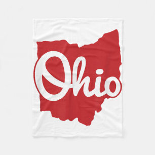 I Liebe My Ohio Zuhause Script Ohio Fleecedecke