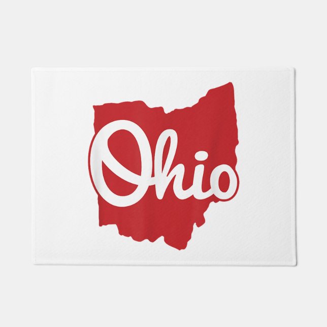 I Liebe My Ohio Zuhause Script Ohio Fußmatte (Vorderseite)