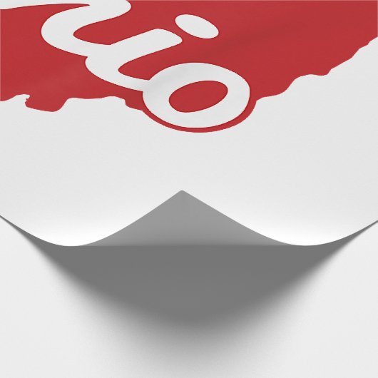 I Liebe My Ohio Zuhause Script Ohio Geschenkpapier (Ecke)