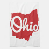 I Liebe My Ohio Zuhause Script Ohio Geschirrtuch (Vertikal)