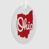 I Liebe My Ohio Zuhause Script Ohio Ornament (Vorderseite)