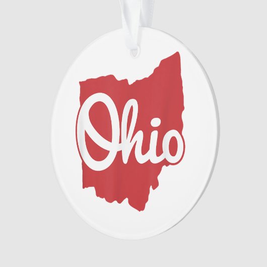 I Liebe My Ohio Zuhause Script Ohio Ornament (Vorderseite)