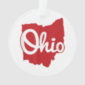 I Liebe My Ohio Zuhause Script Ohio Ornament (Vorderseite)