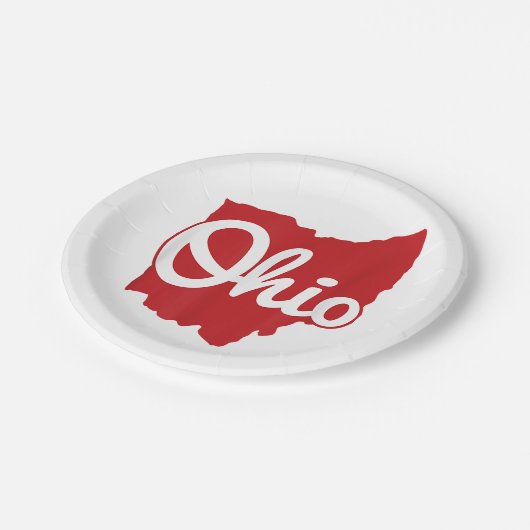 I Liebe My Ohio Zuhause Script Ohio Pappteller (Schrägansicht)
