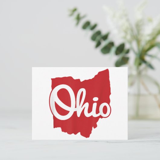 I Liebe My Ohio Zuhause Script Ohio Postkarte (Stehend Vorderseite)