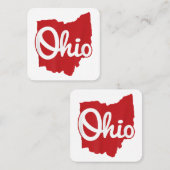 I Liebe My Ohio Zuhause Script Ohio Quadratische Visitenkarte (Vorne/Hinten)